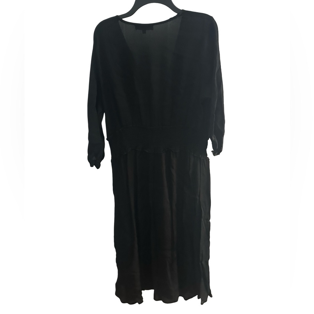 Eloquii Black Scoop Neck Dolman Sleeve Dress